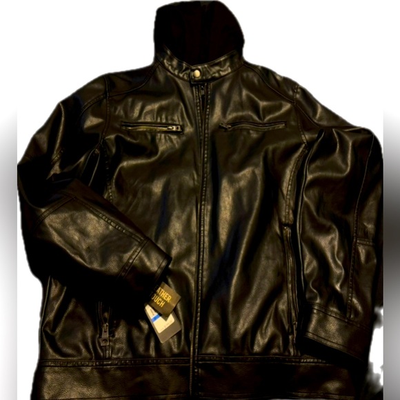 Leather Guess jacket for men